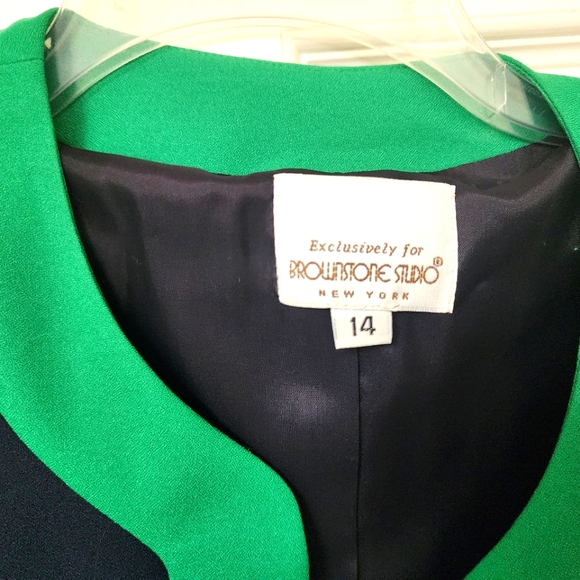 Navy blazer with Green trim - Picture 3 of 3